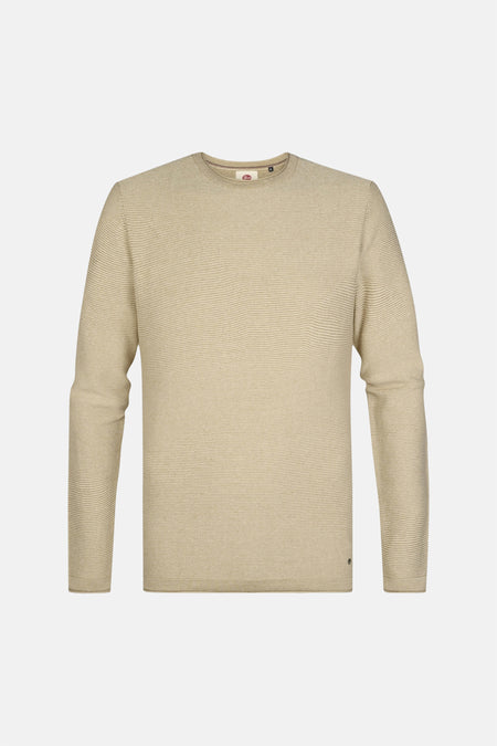 Trui met ronde hals beige - Petrol Industries®