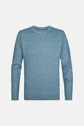 Pull col O - bleu