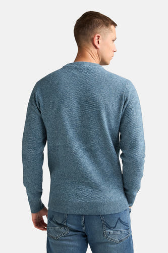 Pull col O - bleu