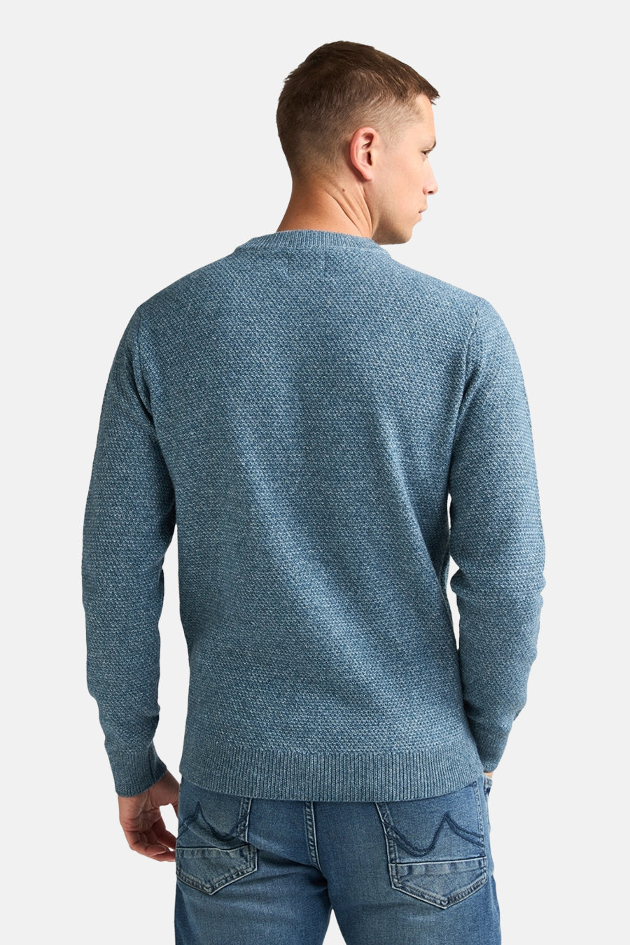 Pull col O - bleu