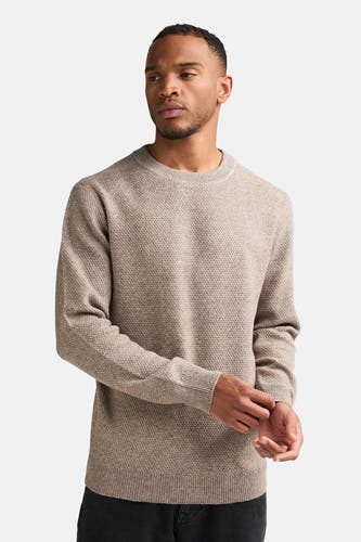 Pull col O - beige