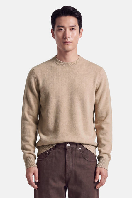 Pull col O - beige
