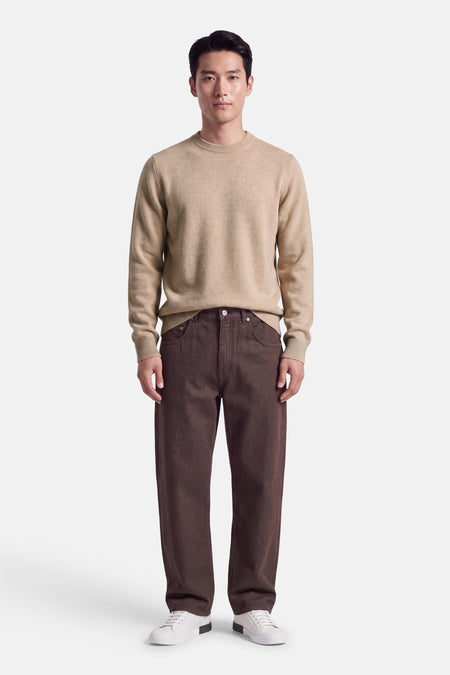 Pull col O - beige