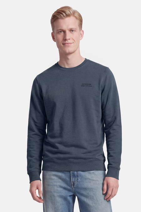 Sweat col O - bleu