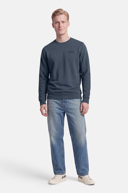 Sweat col O - bleu