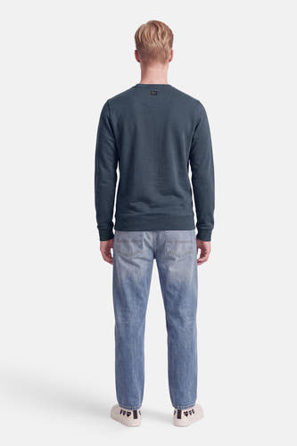 Sweat col O - bleu