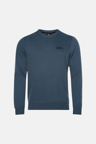 Sweat col O - bleu