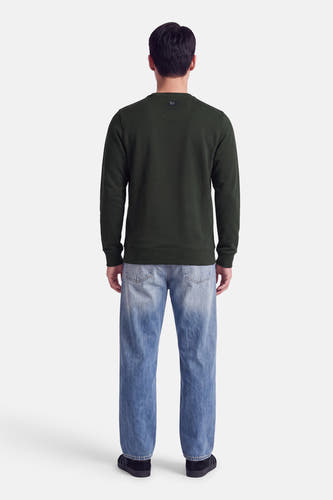 Sweat col O - vert