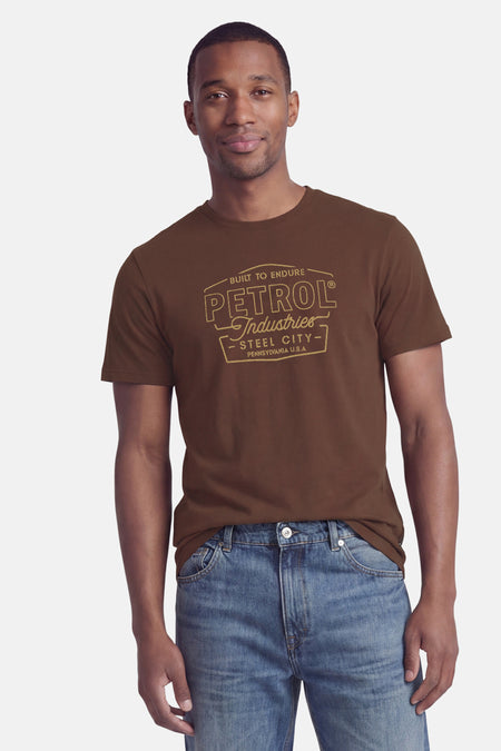 T-shirt (korte mouwen) bruin - Petrol Industries®