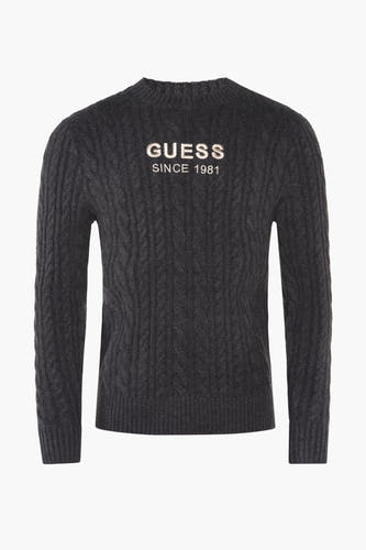 Pull met ronde hals - grijs