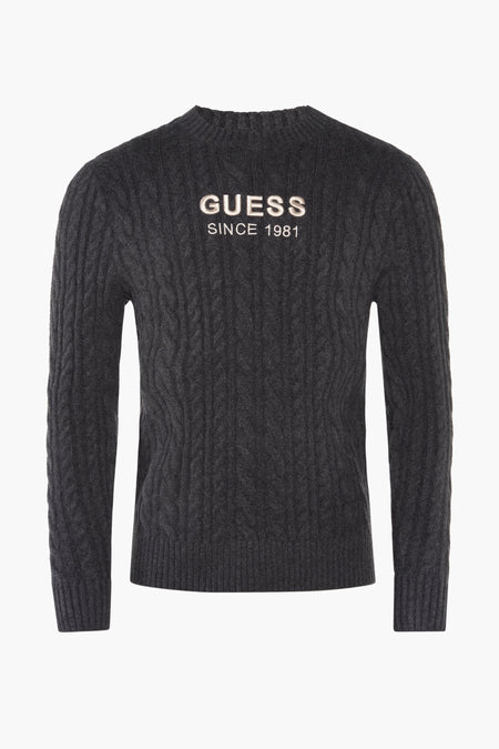 Pull met ronde hals - grijs