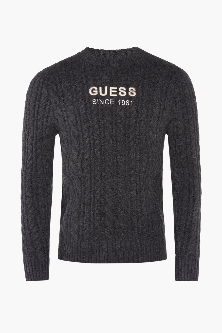 Pull met ronde hals - grijs