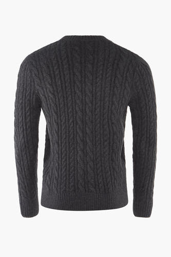 Pull met ronde hals - grijs