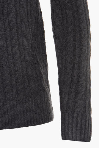 Pull met ronde hals - grijs