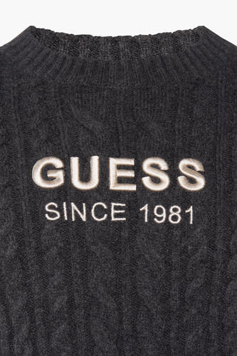 Pull met ronde hals - grijs