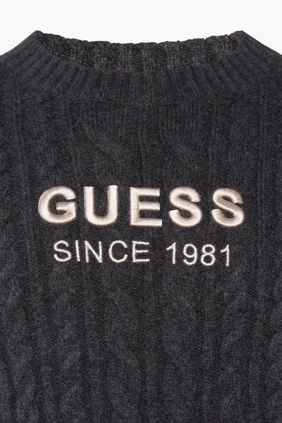 Pull met ronde hals - grijs