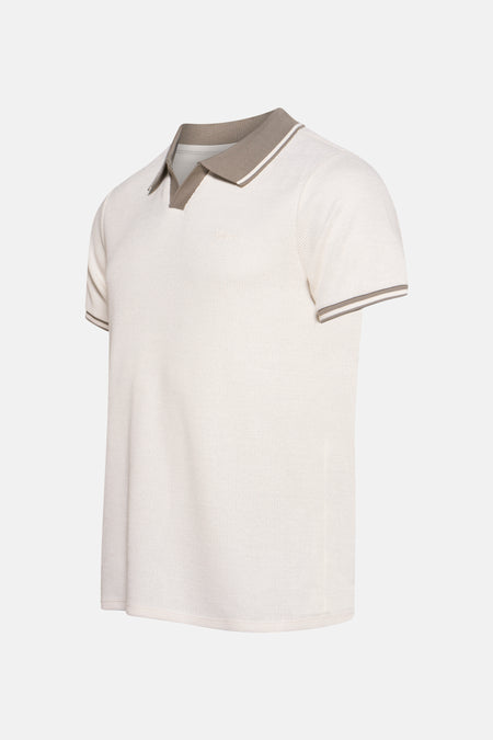 Polo met korte mouwen - beige