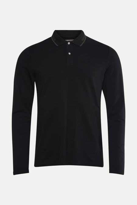 Polo met lange mouwen - zwart