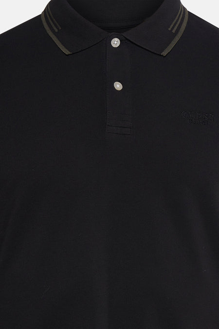 Polo met lange mouwen - zwart