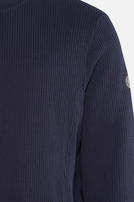 Pull met ronde hals - blauw