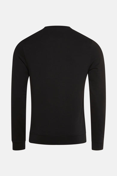 Gilet noir de Guess, vue arrière sur un fond uni.