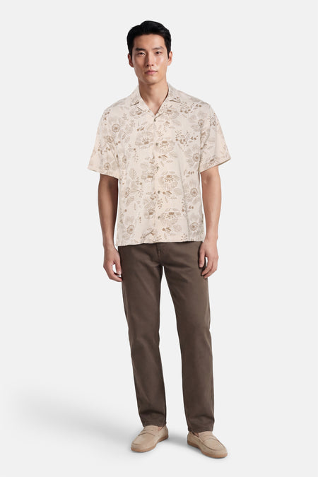 Hemd met korte mouwen - beige