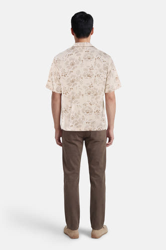 Hemd met korte mouwen - beige