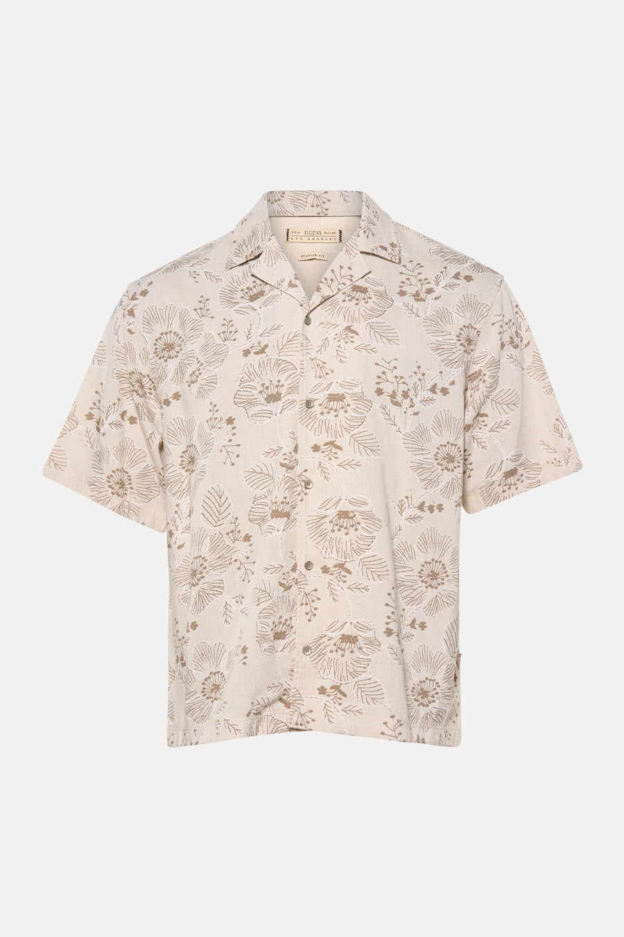 Hemd met korte mouwen - beige