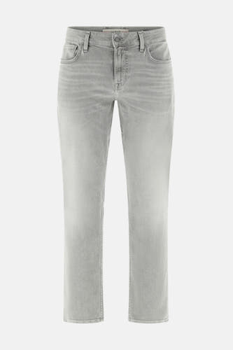 Slim fit jeans van lichtgrijs denim van Guess, effen kleur.