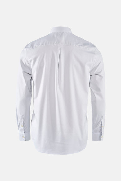 Wit overhemd met lange mouwen van Guess, rugzijde, met subtiel dessin en knoopdetails op de manchetten.
