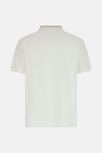 Witte polo met korte mouwen van Guess, achteraanzicht.