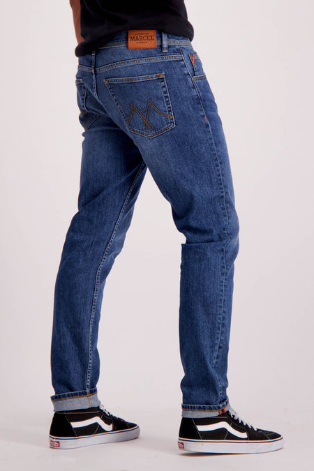 Jeans slim Mid blue denim - Le Fabuleux Marcel de Bruxelles