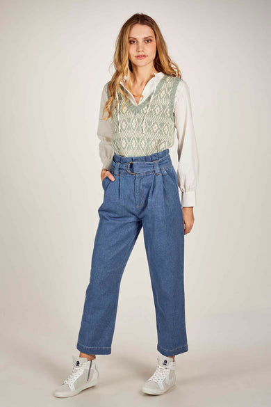 Jeans - dark blue denim