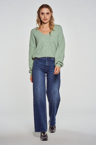 LE JEAN WIDE - dark blue denim