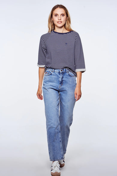 Straight jeans - mid blue denim