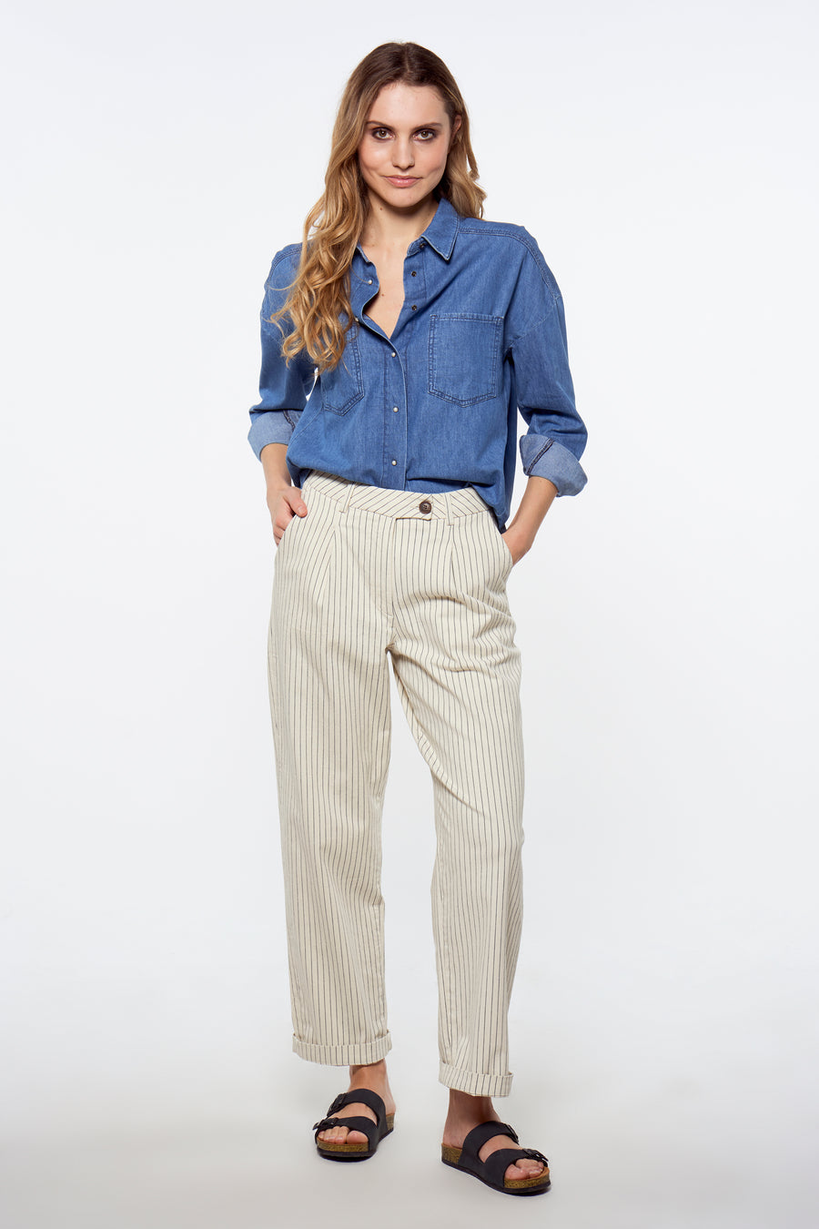 Hemd met lange mouwen - mid blue de