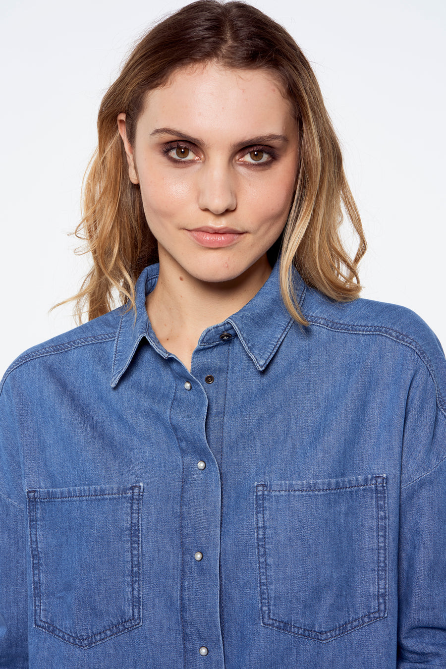 Hemd met lange mouwen - mid blue de