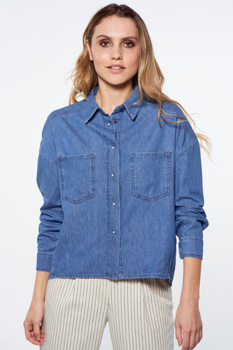 Hemd met lange mouwen - mid blue de