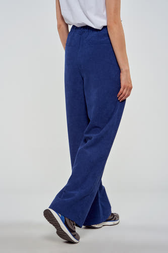 Pantalon color&eacute; - bleu