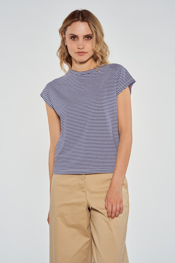 Top (korte mouwen) Blauw - Le Fabuleux Marcel de Bruxelles