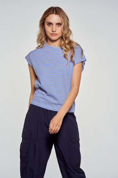 Top (korte mouwen) Blauw - Le Fabuleux Marcel de Bruxelles