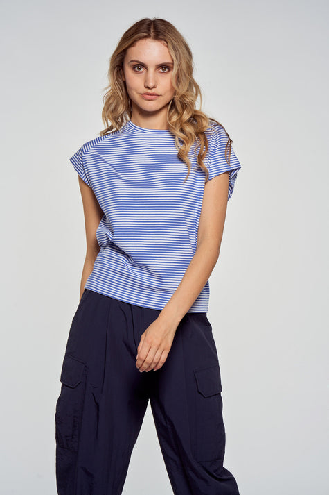 Top (korte mouwen) Blauw - Le Fabuleux Marcel de Bruxelles