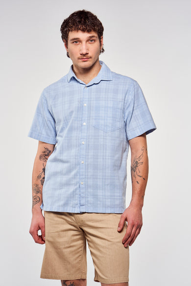 Chemise (manches courtes) Bleu - Le Fabuleux Marcel de Bruxelles