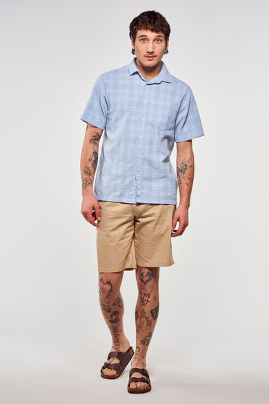 Chemise (manches courtes) Bleu - Le Fabuleux Marcel de Bruxelles