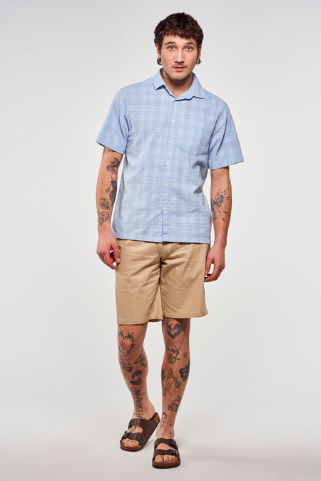 Hemd met korte mouwen - blauw