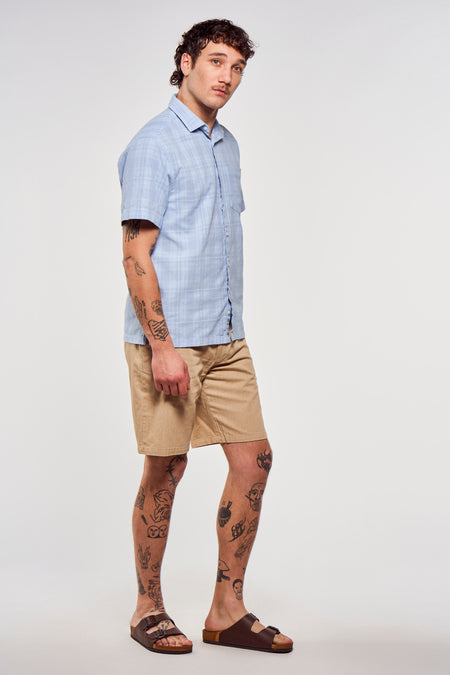 Hemd met korte mouwen - blauw