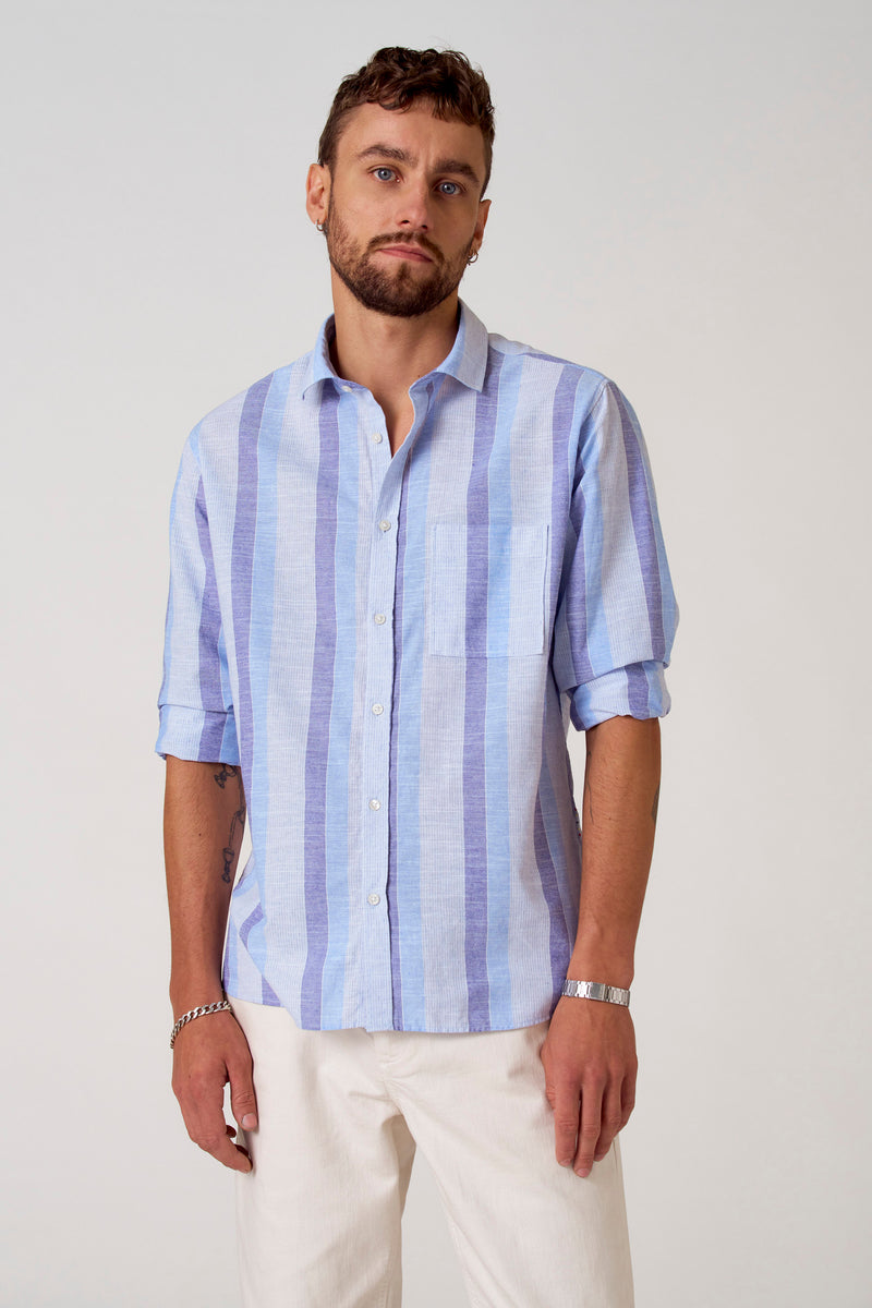 Chemise (manches longues) Bleu - Le Fabuleux Marcel de Bruxelles