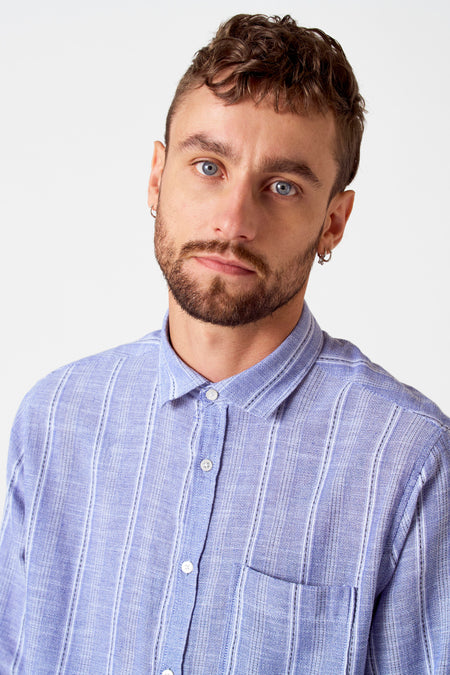 Chemise (manches longues) Bleu - Le Fabuleux Marcel de Bruxelles