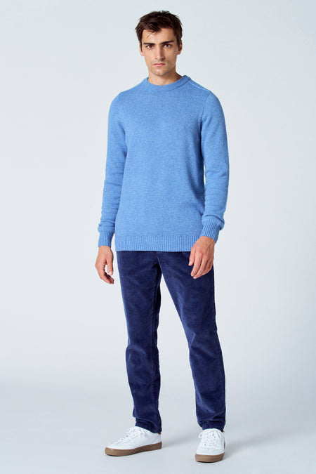 Pull met ronde hals - blauw