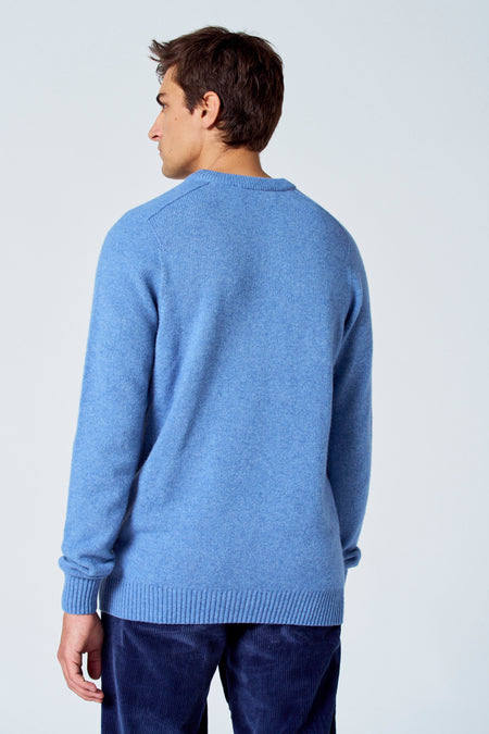 Pull met ronde hals - blauw